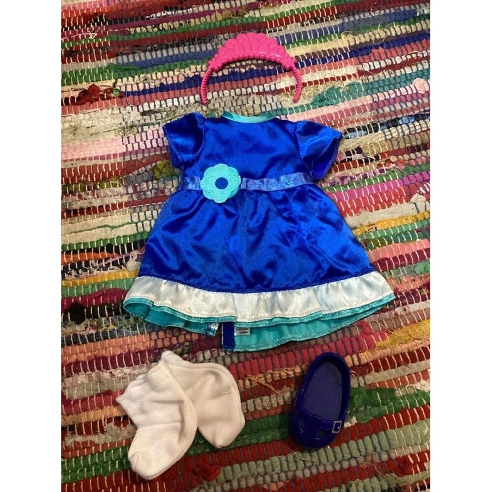 Vintage Fisher Price Dora the Explorer Birthday Party Dress & Crown Incomplete